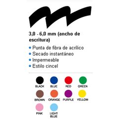 Marcador Mini Artline Ek50 Punta Biselada 3,0 - 6,0 mm C/ Tinta en internet