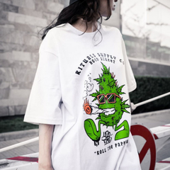 Remera ROLL THE PAPERS OVERSIZE - WHITE - comprar online