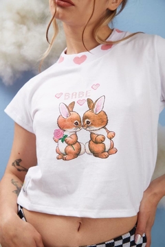 Baby Tee Bunny Blanco - comprar online