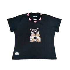 Baby Tee Bunny Negro