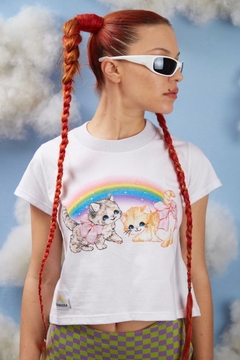 Baby Tee Kitten Blanco - comprar online