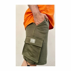 Bermuda Short YTI Verde Militar Cordon Fluo - KITCH TECH