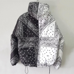 Campera Puffer Bandana Blanca y Negra - comprar online