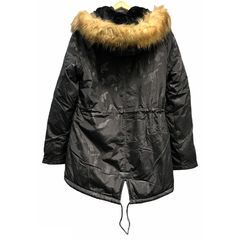 Campera Parka Camuflada Negro / Negro - comprar online