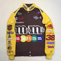 Campera Nascar Automovilismo Retro Vintage M&M Marron - usd 300