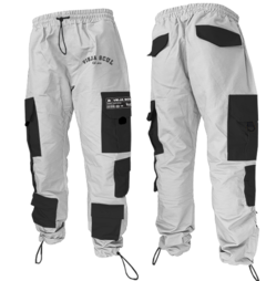 Pantalon Cargo White & Black Rip Stop