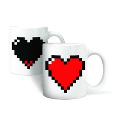 Taza Magica Corazon Pixel