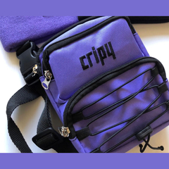 Riñonera mini bag CRIPY violeta y negro