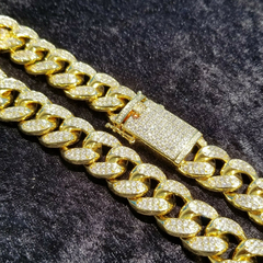 Cadena Cubana Strass Iced Chain Ancho 20mm - comprar online