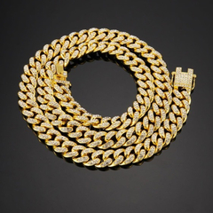 Cadena Cubana Strass Iced Chain Ancho 20mm en internet