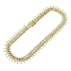 Cadena Cubana Piedra Strass Thorns 24 Inches Nº2