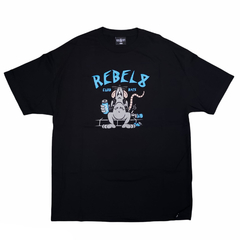 Remera Rebel Eight 8 Curb Rats Ash Black