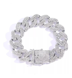 Pulsera Cubana Strass Rhinestone Beans Claw 8 Inches Nº12 - comprar online