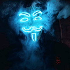 Imagen de Mascara Anonymous Led Nocturna Halloween Disfraz Hype