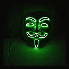 Mascara Anonymous Led Nocturna Halloween Disfraz Hype - KITCH TECH