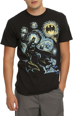 Remera Negra Batman Noche Estrellada Original Importadas - comprar online