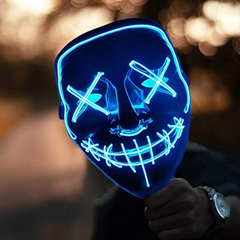 Imagen de Mascara La Purga V De Vendetta Luz Led Halloween Disfraz