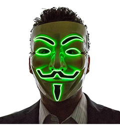 Mascara Anonymous Led Nocturna Halloween Disfraz Hype en internet