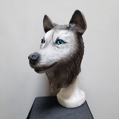 Mascara De Latex Perro Lobo Gris Halloween Importadas - comprar online