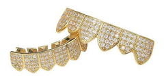 Parrilla Dientes Grillz Gold Piedras Strass Baño Oro 14 K - comprar online