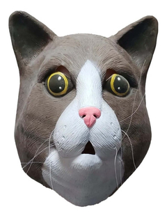 Mascara De Latex Gato Marron Disfraz Halloween Importadas