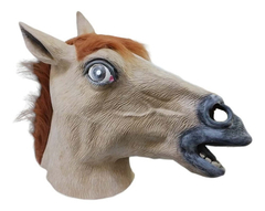 Mascara De Latex Caballo Marron Disfraz Halloween - comprar online