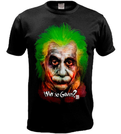 Remera Negra Einstein Why So Genius Original Importadas