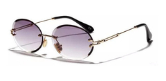 Gafas De Sol Ovaladas Retro Corte Diamante Cristal Nº37 - comprar online