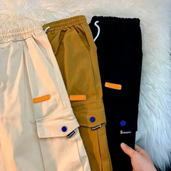 Pantalon Cargo Techwear Palaso Negro Suelto Matrx D319 en internet