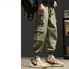 Pantalon Cargo Techwear Tiras Verde Ajustable Disout G04 - comprar online