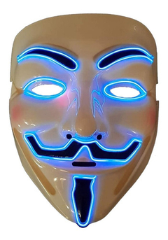 Mascara Anonymous Led Nocturna Halloween Disfraz Hype