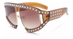 Anteojos Lentes Sol Visor Grande Strass Retro Vintage N°123 - tienda online