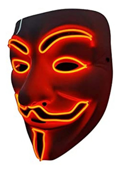 Imagen de Mascara Anonymous Led Nocturna Halloween Disfraz Hype