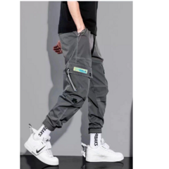 Pantalon Cargo Techwear Gabardina GOB 129 Gris - tienda online