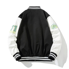 CAMPERA VARSITY JACKET UNIVERSITARIA NEGRA ZILA - KITCH TECH