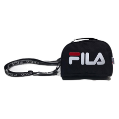 Bolso De Mano Fila Tiras Estampadas Negro - comprar online