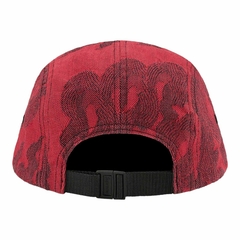 SUPREME FLAMES JACQUARD DENIM CAMP CAP WASHED RED - U$D 150 - comprar online
