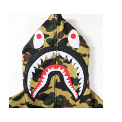 Campera Hoodie BAPE Full Zip Shark Camo Militar (AAA) - 220USD en internet