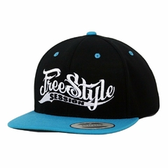 Gorra Plana Freestyle Session Snapback Original Negra Visera Roja - comprar online