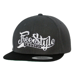 Gorra Plana Freestyle Session Snapback Original Negra Visera Roja - tienda online