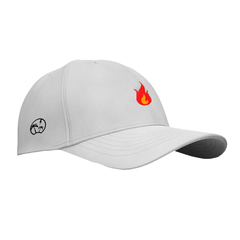 Gorra Curva " Fuego" Blanca