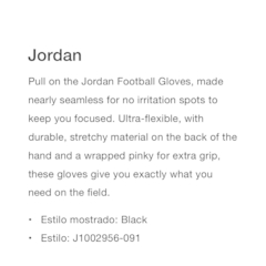 Guantes JORDAN - BLACK - U$D 160 en internet