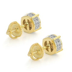 Aros Baño Oro 14k Plata 925 Redondo a Rosca Símil Zircón Nº1 - comprar online