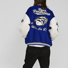 CAMPERA VARSITY JACKET UNIVERSITARIA PENTHOUSE AZUL en internet