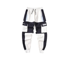 Pantalon Cargo Techwear Ajustable Blanco Suelto Mmu K71 en internet
