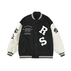 CAMPERA VARSITY JACKET UNIVERSITARIA PENTHOUSE NEGRO