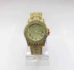 Reloj Strass Dorado iced Diamante Simil Oro Trap Hip Hop N2