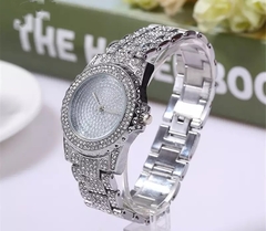 Reloj Strass Plateado Iced Diamante Simil Oro Trap Hip Hop N5 - comprar online
