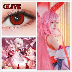 Lentes de contacto Fantasía Anime Cosplay Rojo Olive CL366 en internet