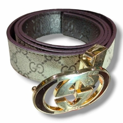 1:1 Cinturon Gucci Interlocking G Reversível GG Full Gold Snake - comprar online